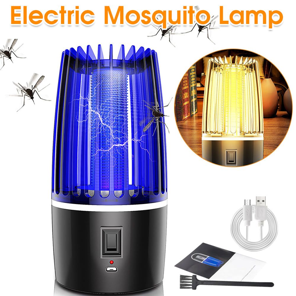 [2026 New] Electric Shock Mosquito Killer Lamp, USB Rechargeable, 2000mAh