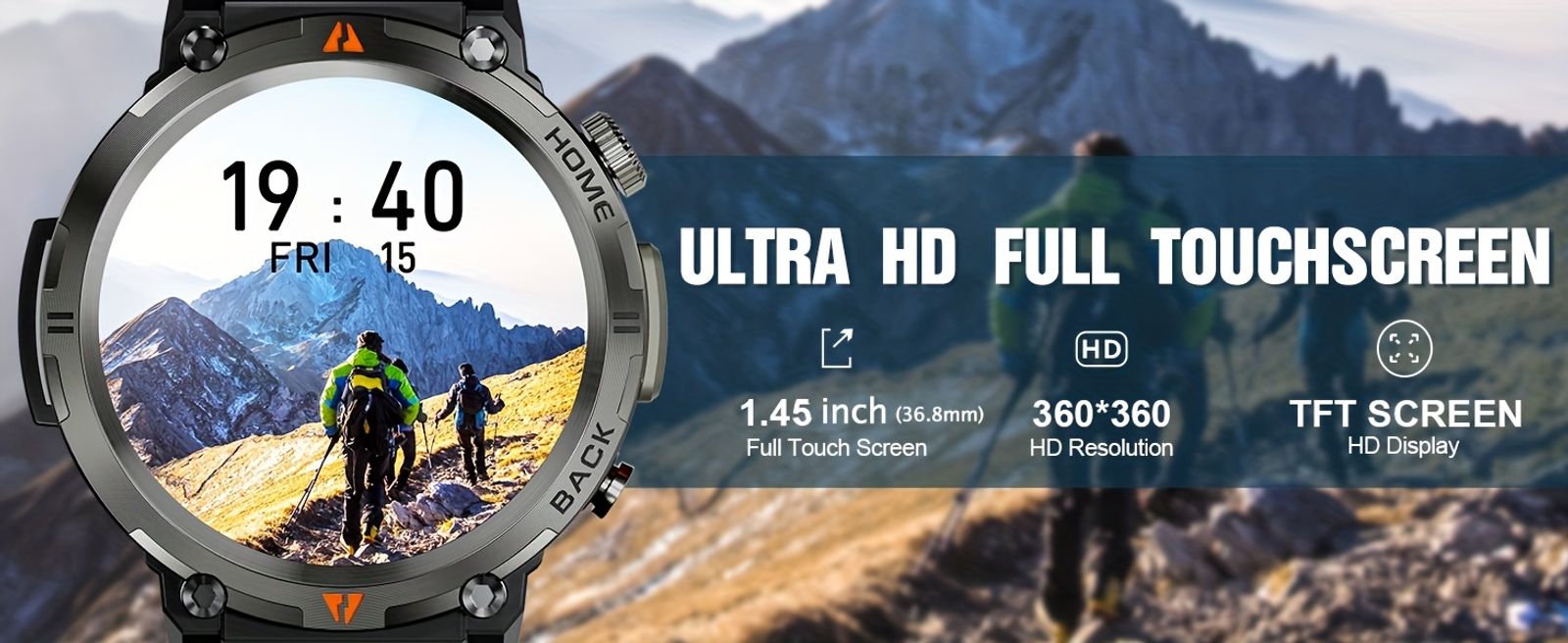mens outdoor sports watch waterproof grade ipx8 3atm image 4