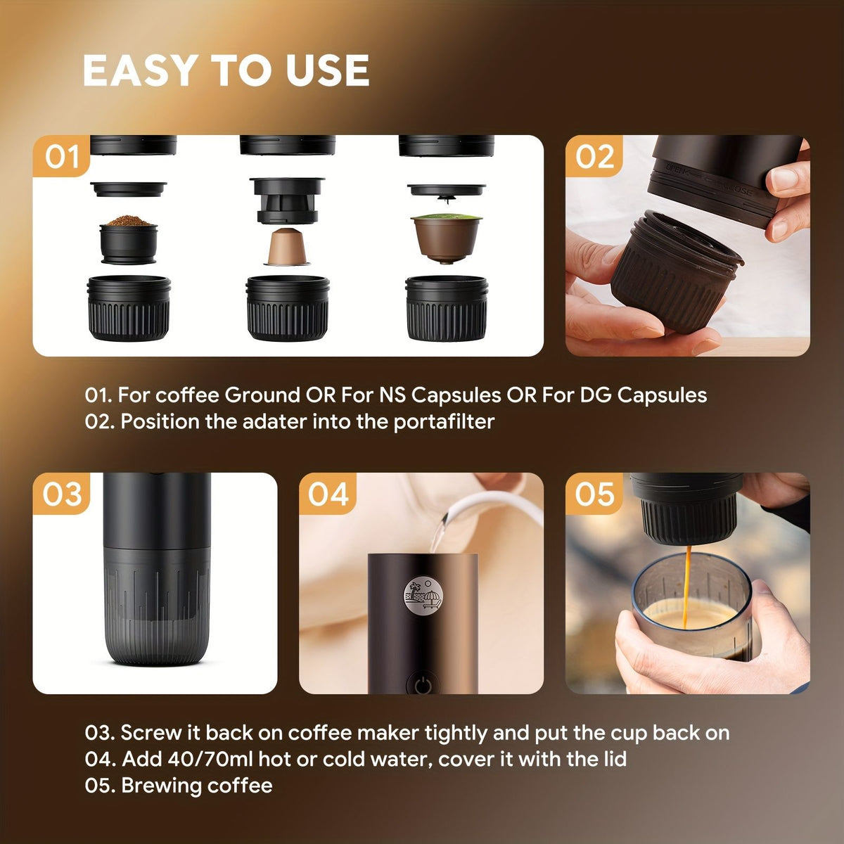 portable esprosso coffee machine compatible nes dg coffee image 10