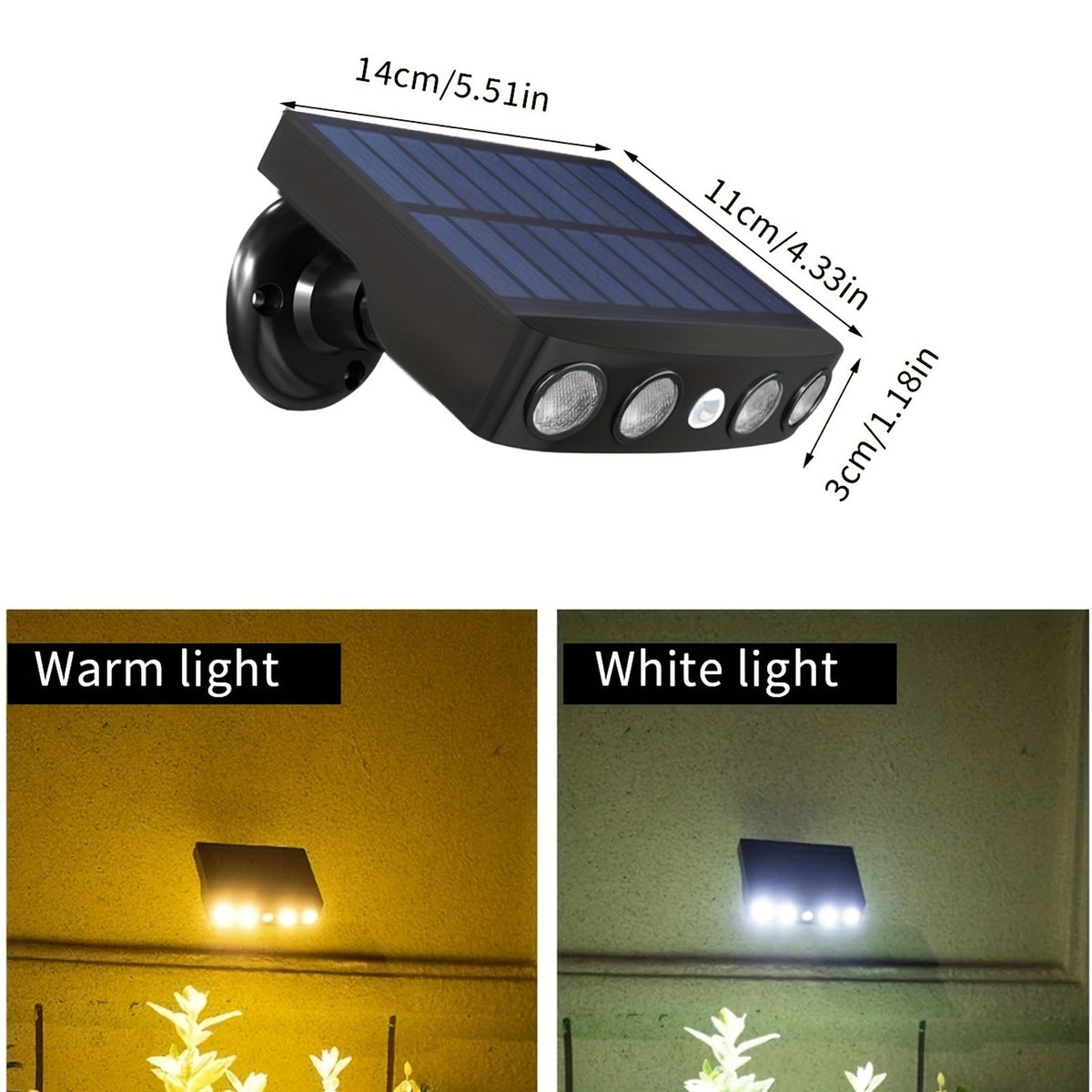 2 4pcs commercial solar wall lights outdoor image 10