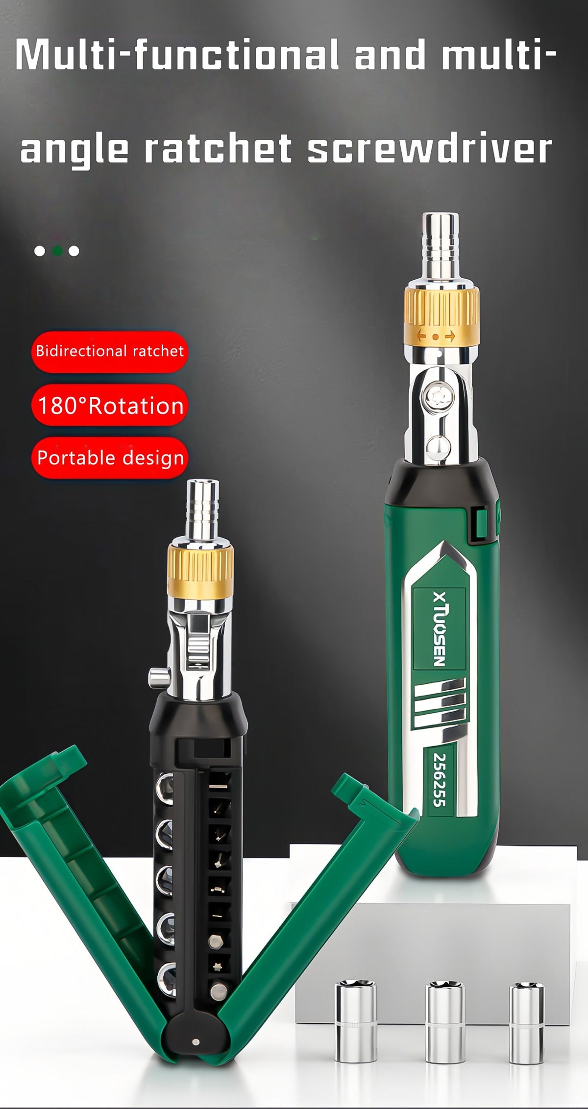 15pcs ratchet screwdriver set repair tools home renovation image 2