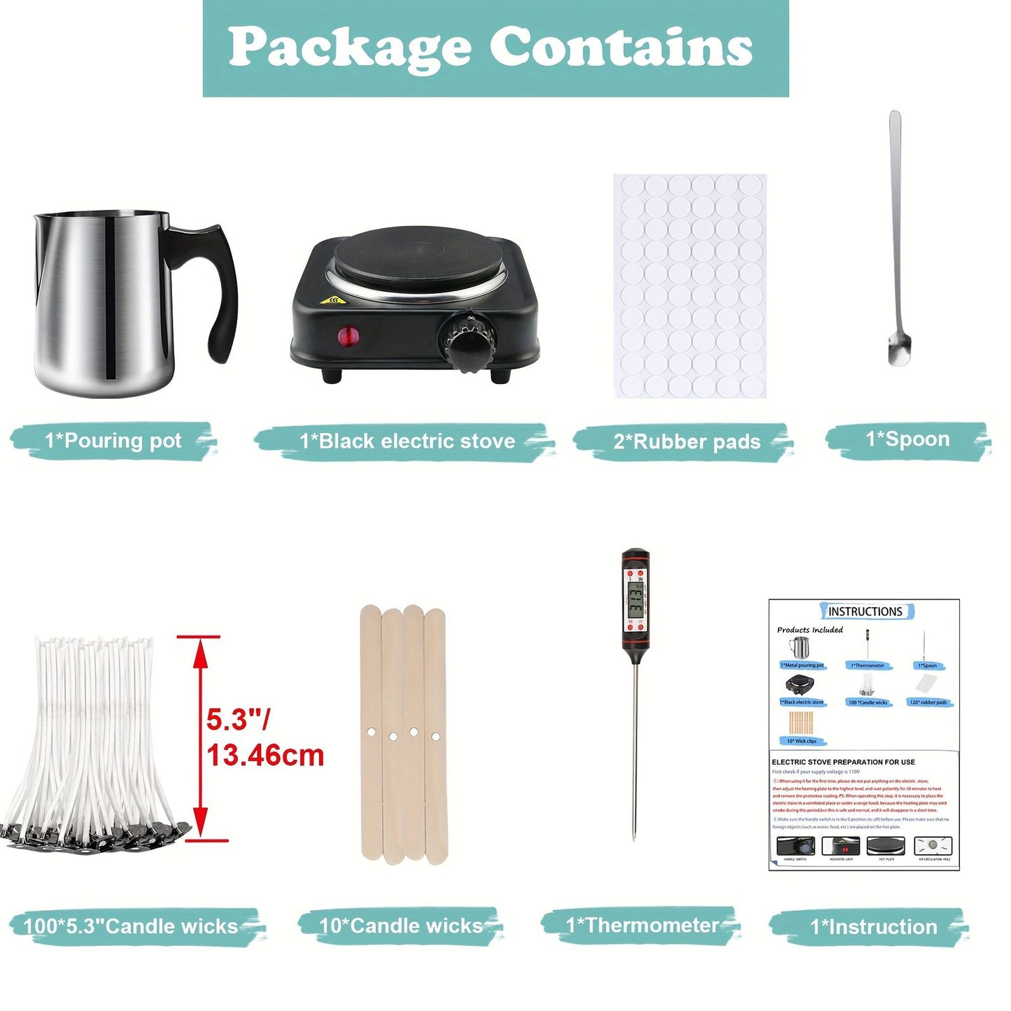 complete diy candle making kit electric wax melter image 6