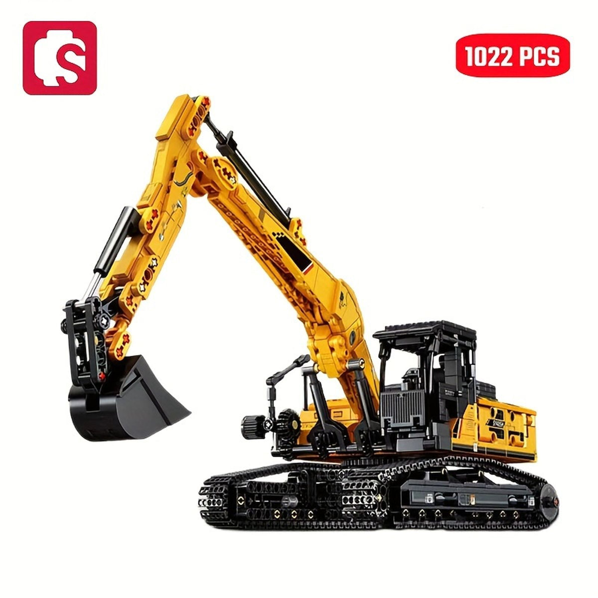 1022pcs excavator building blocks city construction image 13