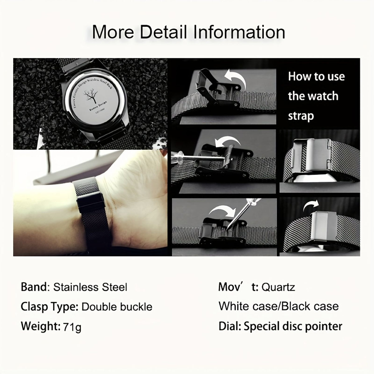 unisex quartz watch unique