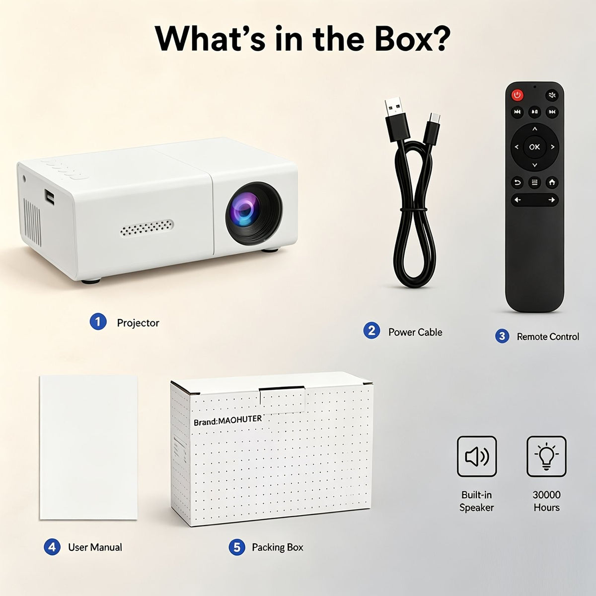 portable mini projector compact handheld no adapter included image 3