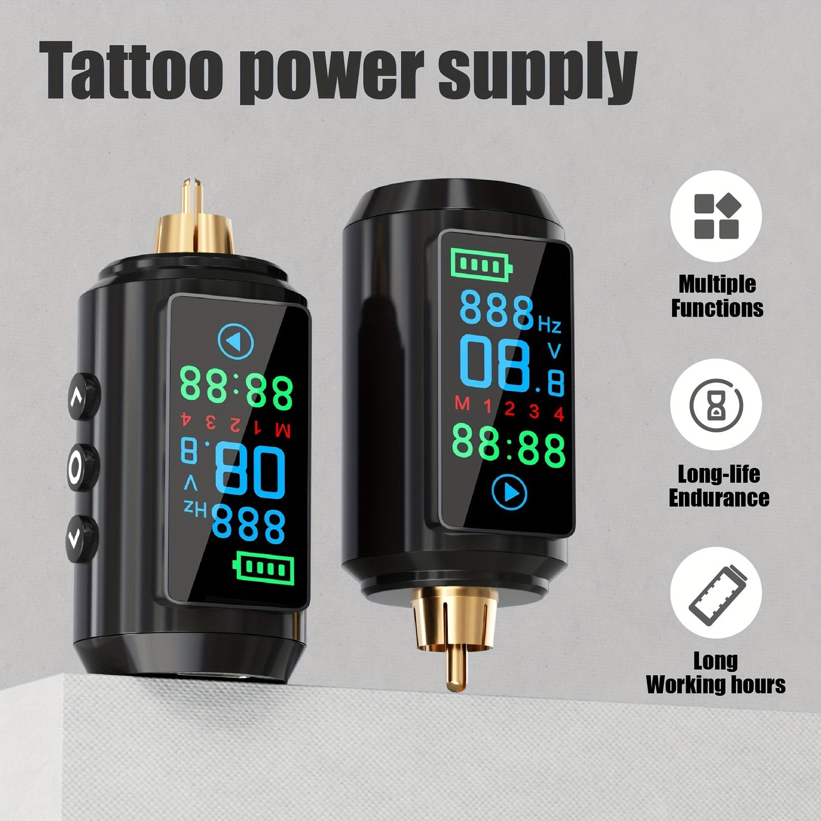 wireless tattoo battery color screen display cordless image 4