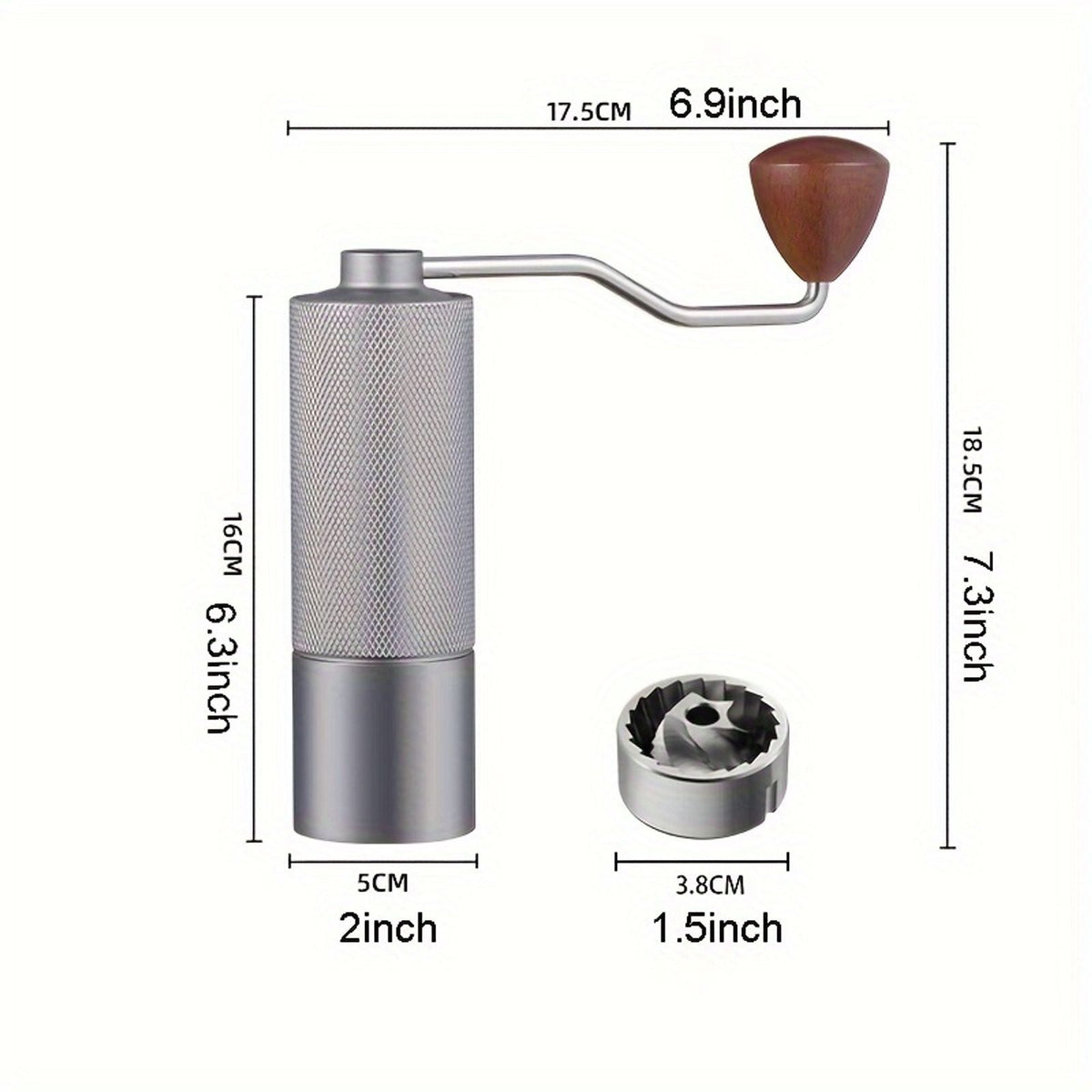 high end lattice pattern handle bean grinder image 6
