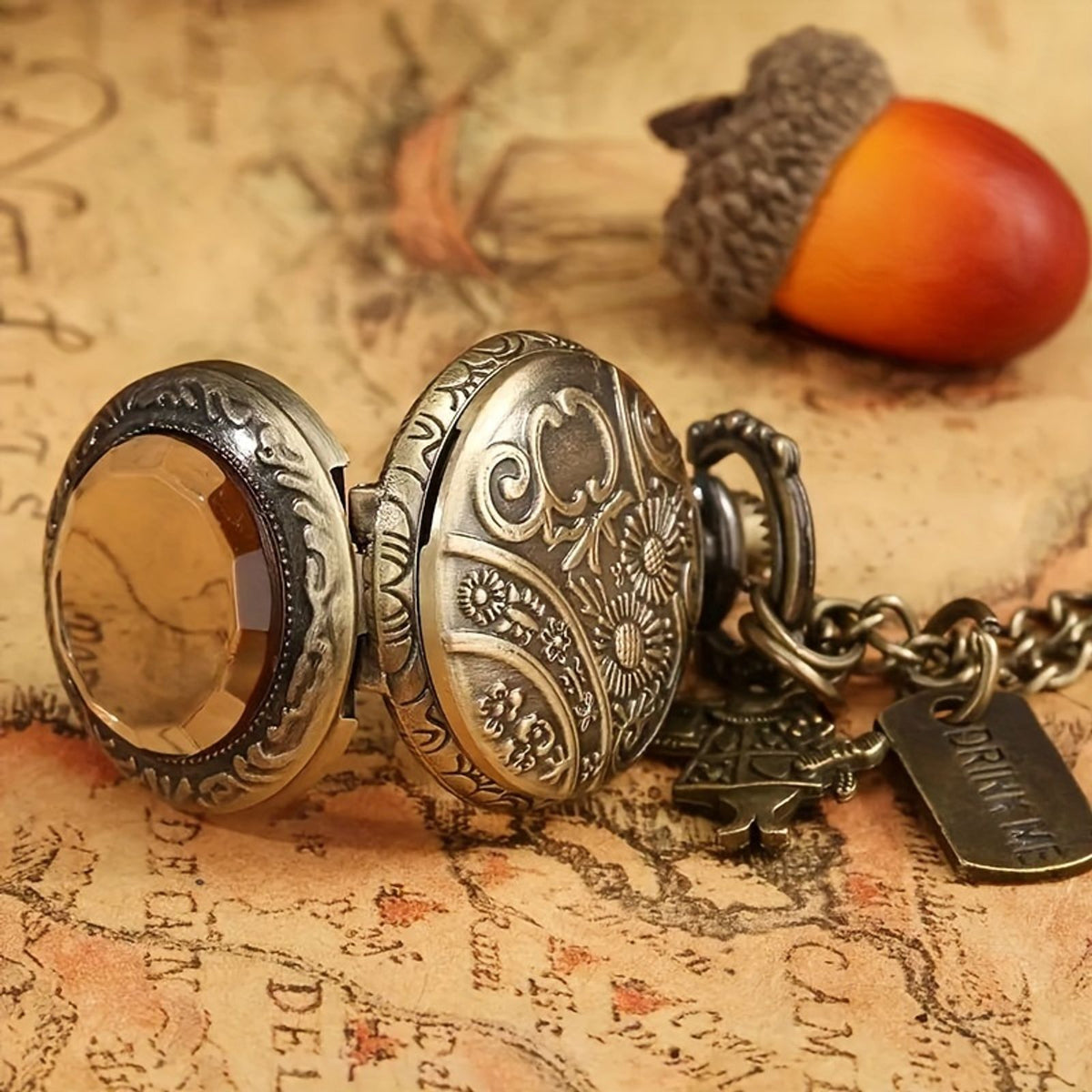 复古兔子标签展示小型石英怀表吊坠时钟男女礼品 jewelry accessories temu {REGION_NAME image 2