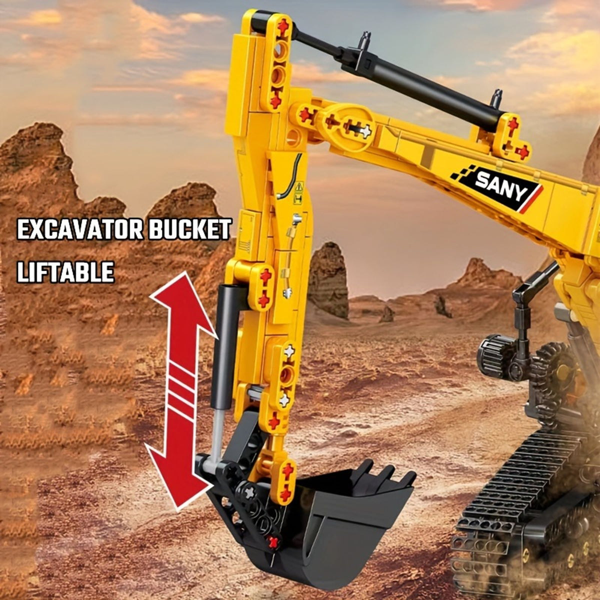1022pcs excavator building blocks city construction image 12