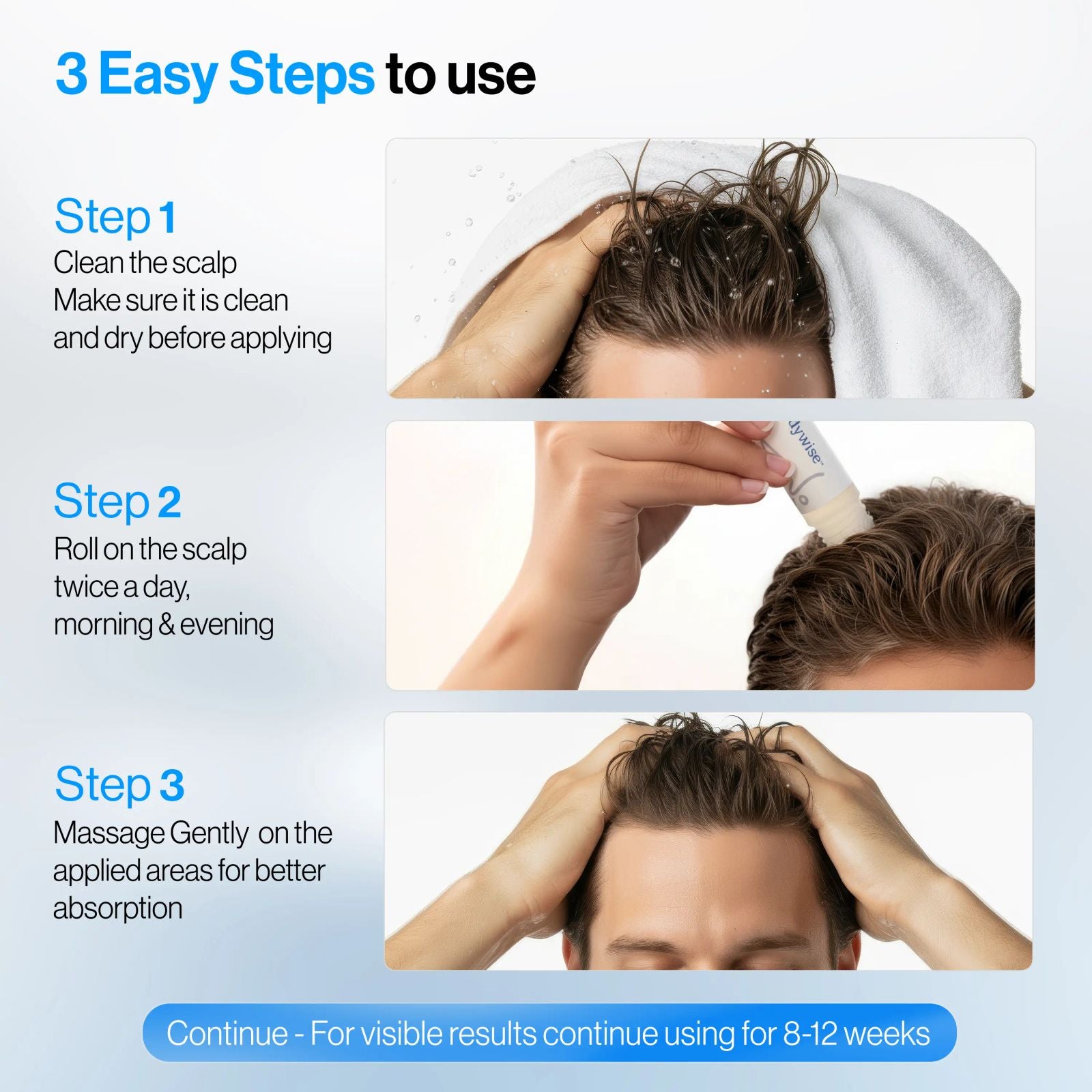Be Bodywise Advanced Hair Density Roll-On Serum 25 ml | 5% Saw Palmetto, 3% Rosemary, 1% Caffeine Herbasome & 3% Fenugreek | Scalp Serum for Reduced Hair Fall | Men & Women image 4