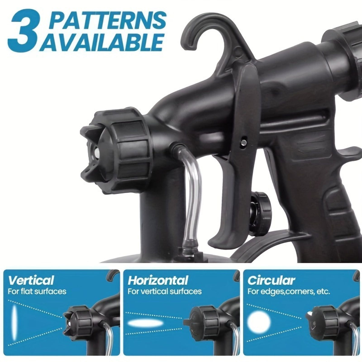 1 set hvlp paint sprayer painter handheld 800ml 650w image 6