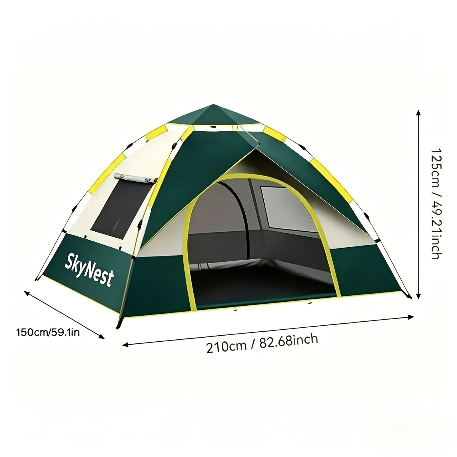 automatic instant setup camping tent 1 3 3 4 person image 7