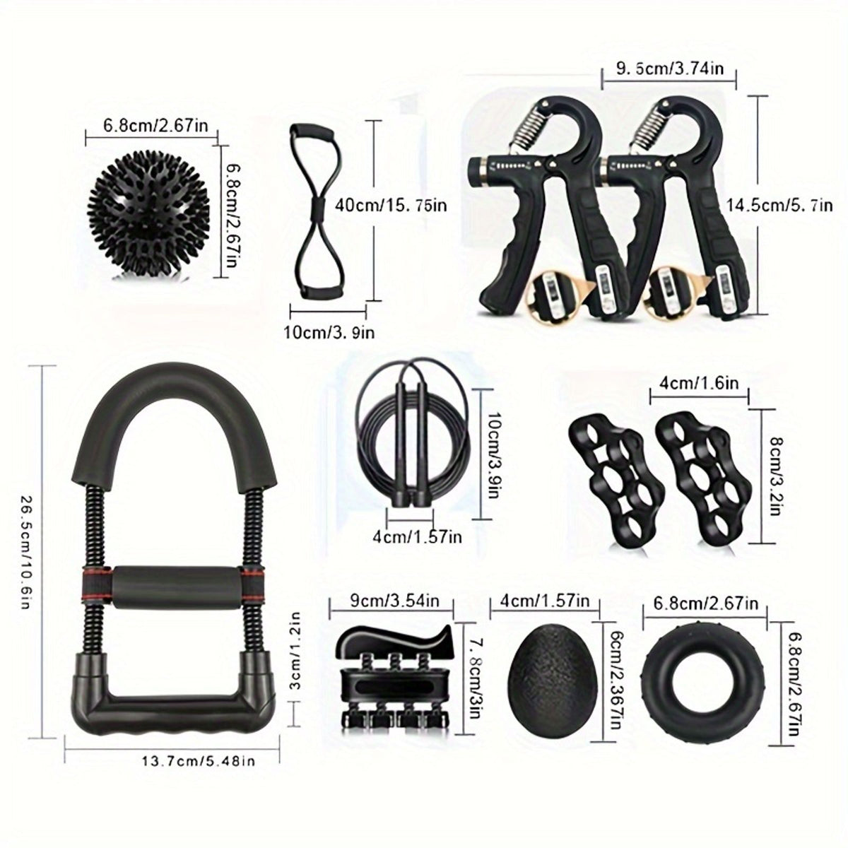 12pcs wrist strength trainer set adjustable hand image 7