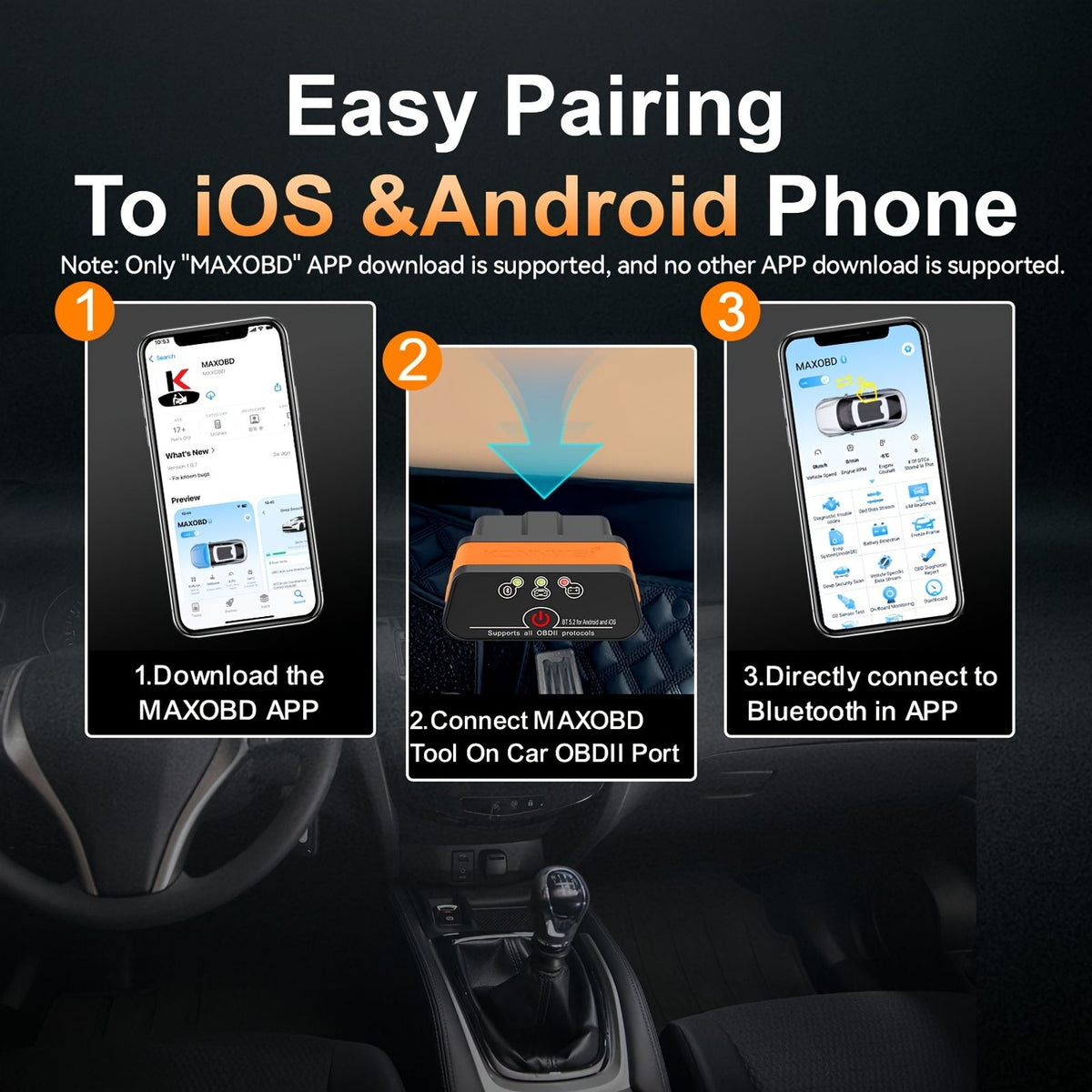 kw901 orange wireless 5 0 code reader v1 5 obd image 9