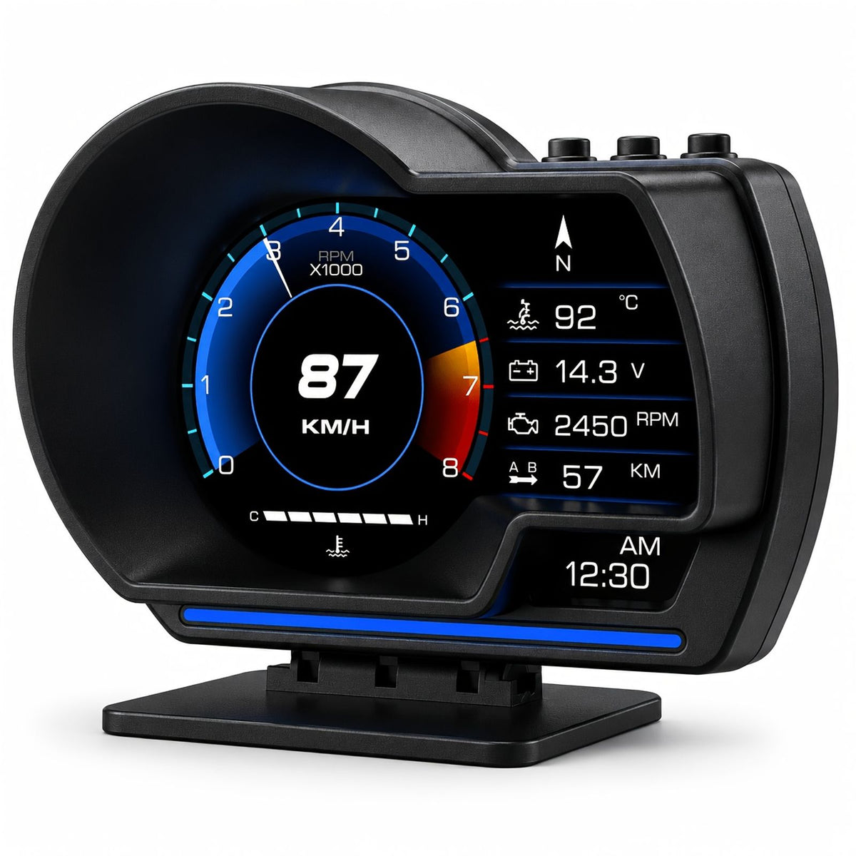 p6 gps car hud head display speedometer