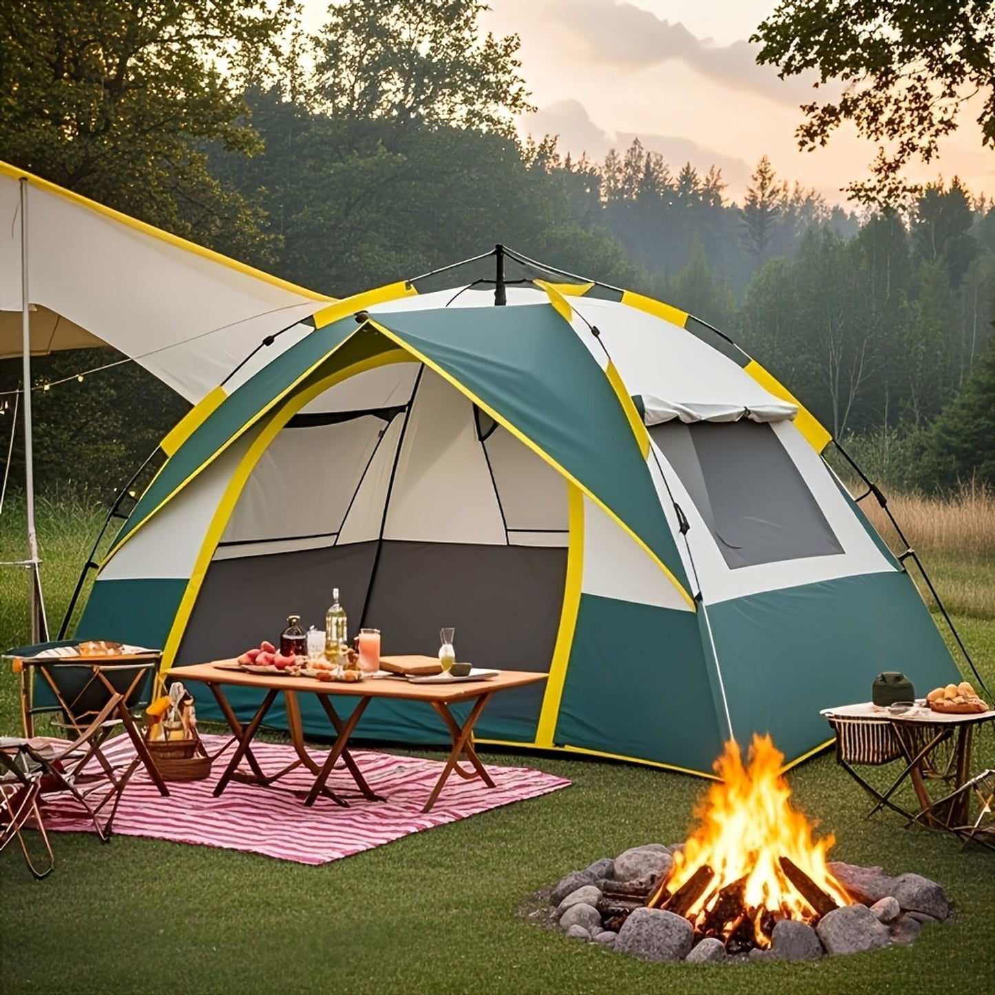 automatic instant setup camping tent 1 3 3 4 person image 3