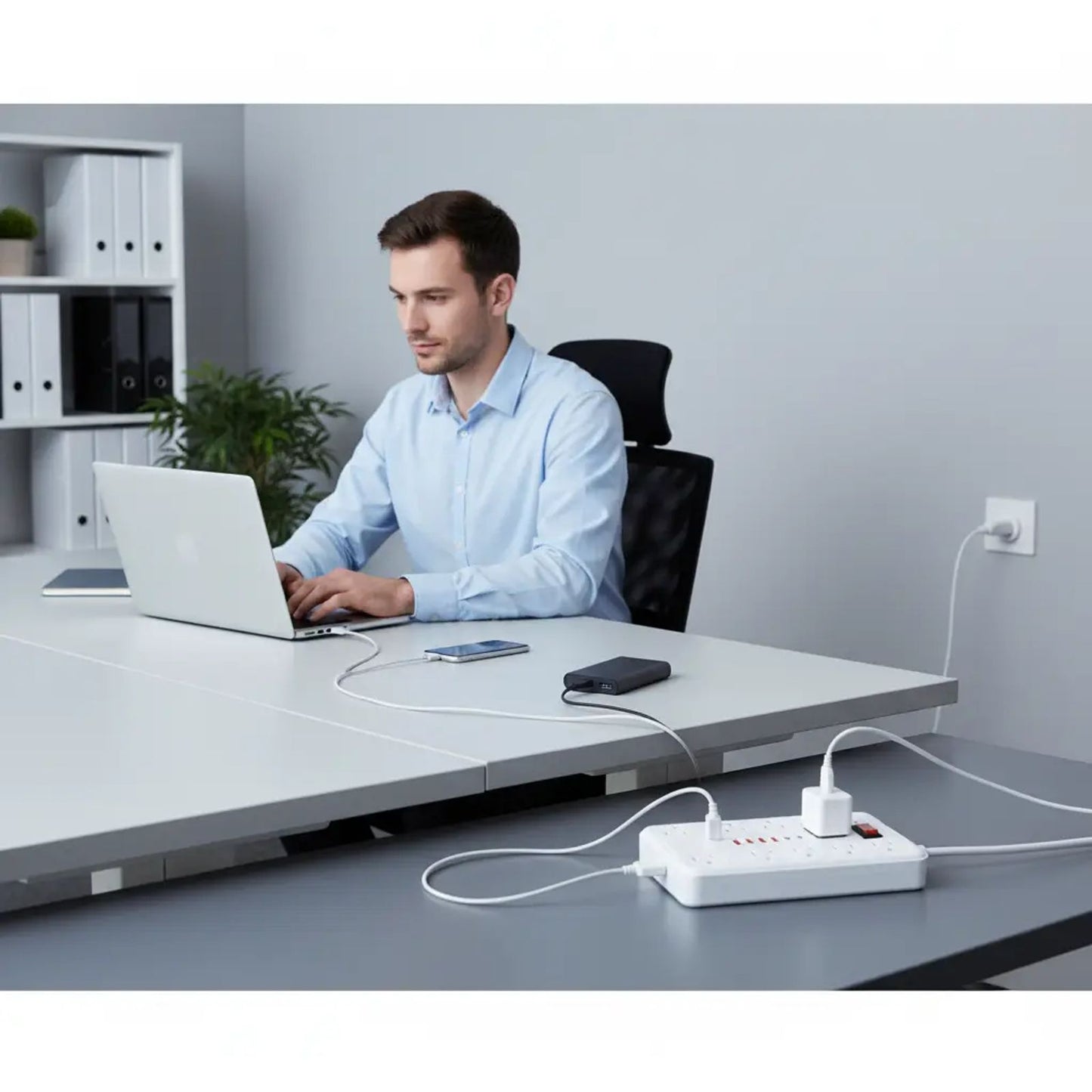 16 In 1 Power Board Surge Protector With 10 Sockets (4 USB Ports, 2 USB-C), 6-FT Extension Cable 2500W image 7
