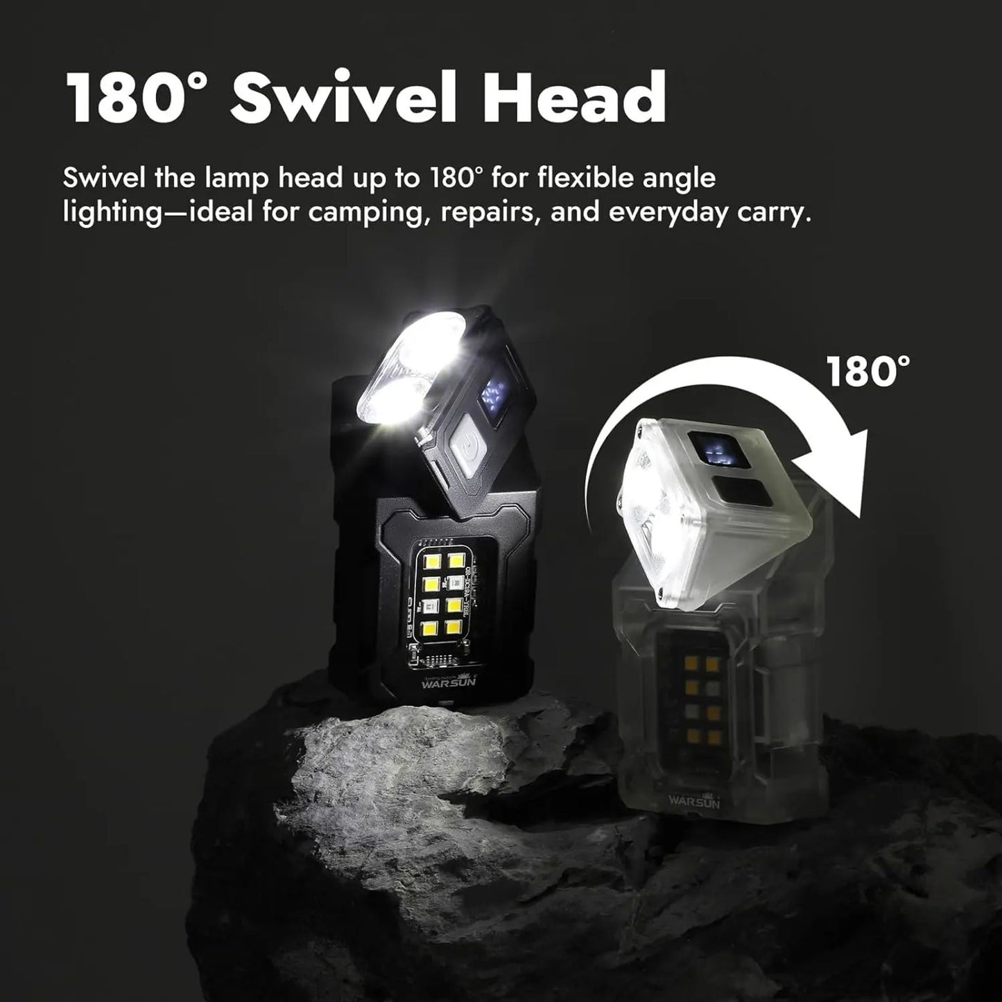 【Holiday Haul】WARSUN Small Led Mini Flashlight, Pocket Flashlight Rechargable with Fast Charge Battery, Magnetic Flashlight, Camping Flashlight #dealsforyoudays image 6