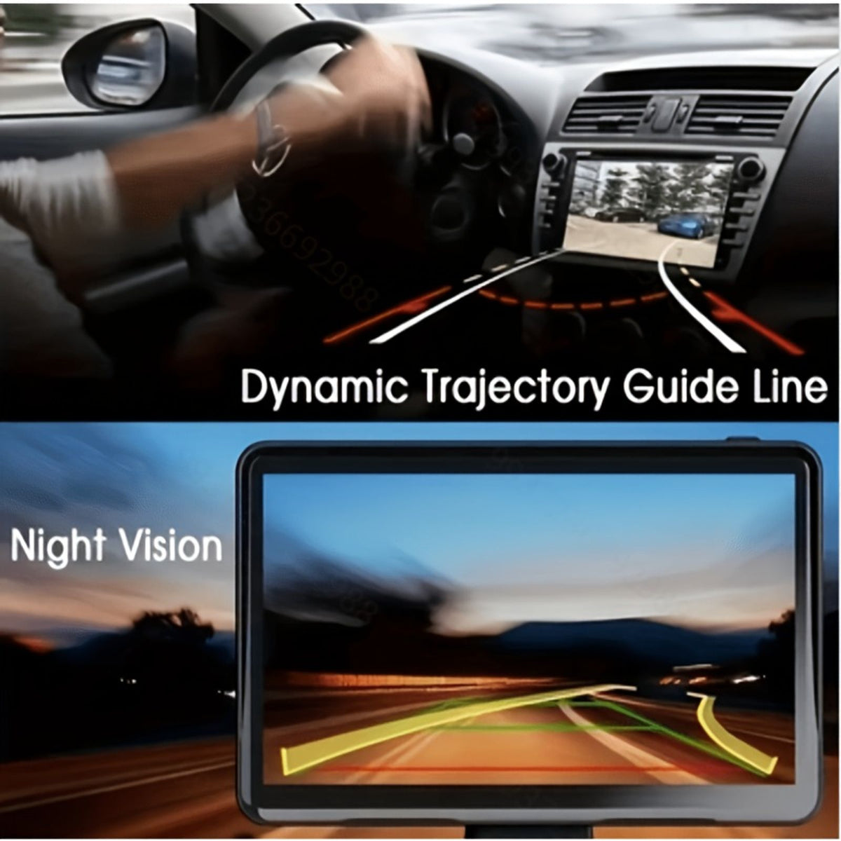 backup camera dynamic trajectory guide lines image 3