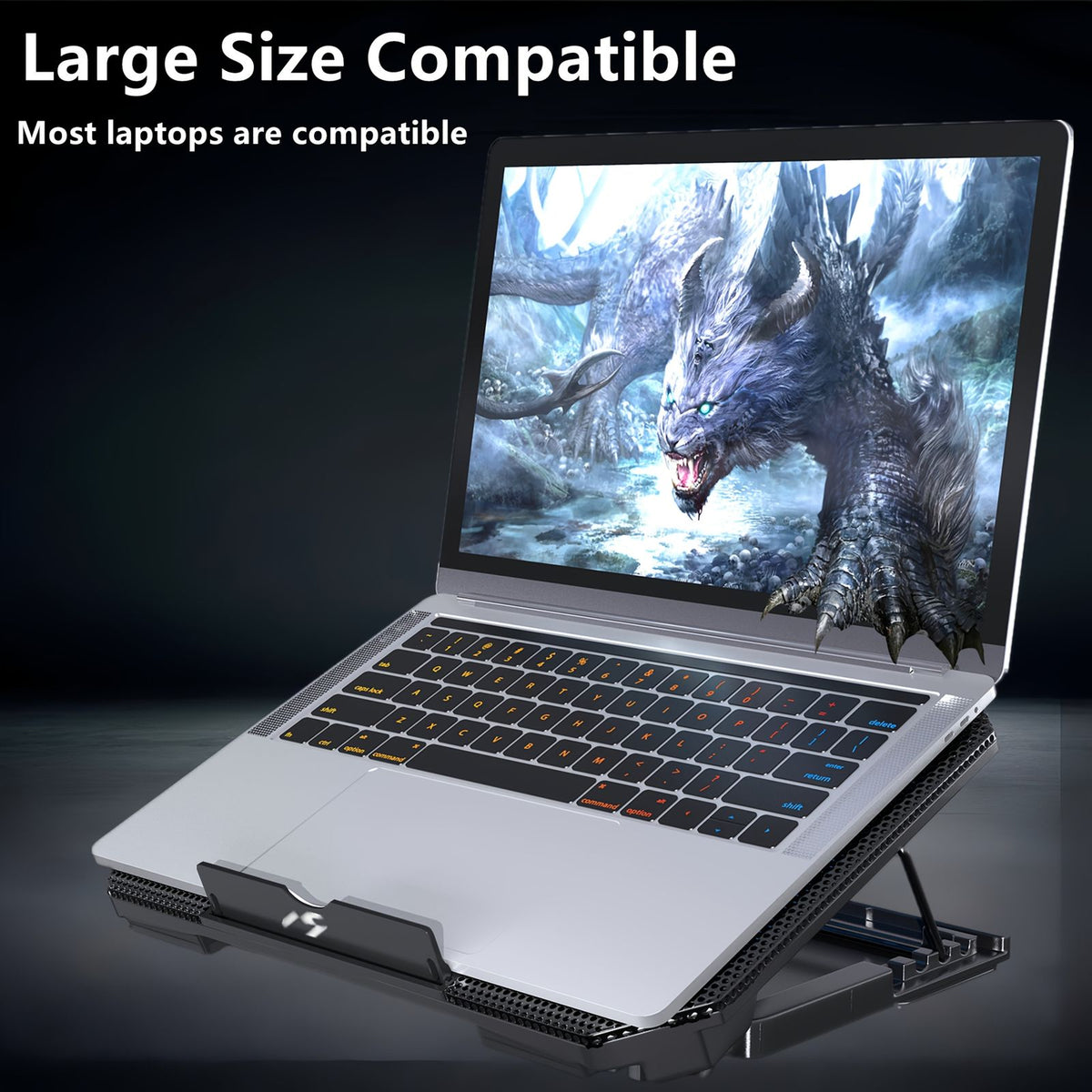 laptop cooling pad radiator 2 large quiet fans laptop gaming image 2