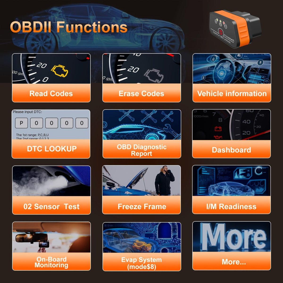 kw901 orange wireless 5 0 code reader v1 5 obd image 10