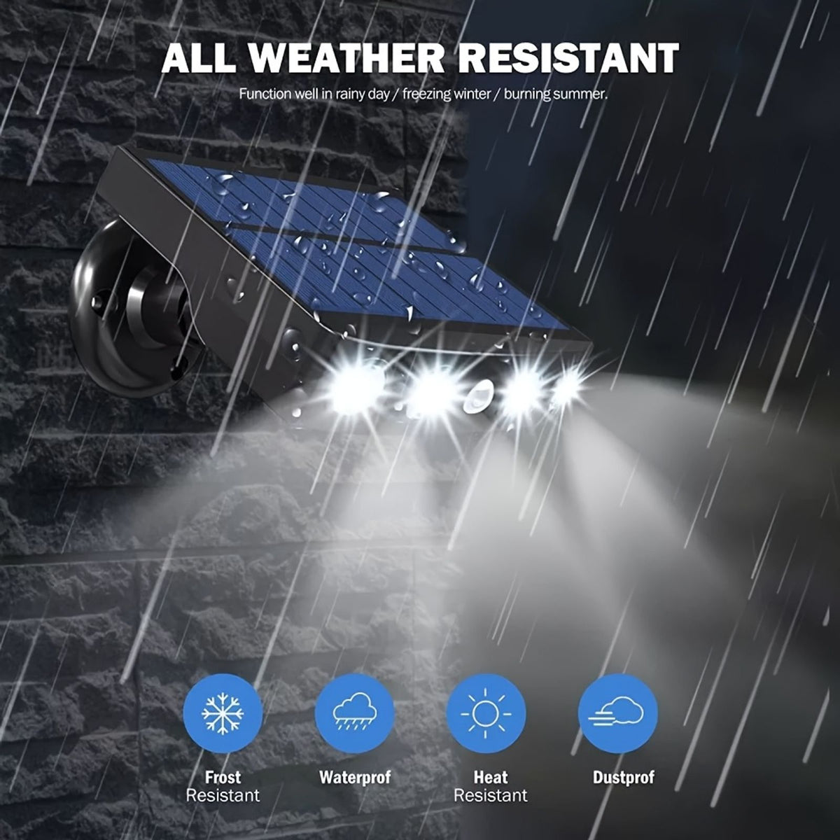 2 4pcs commercial solar wall lights outdoor image 2