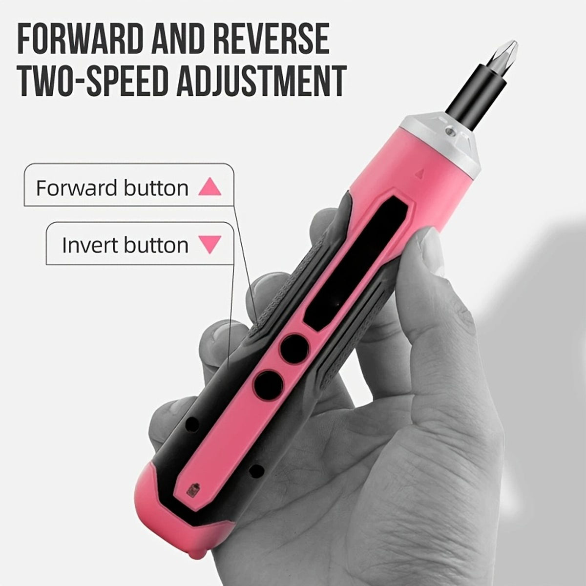 34pcs pink cordless drill screwdriver women household diy image 6
