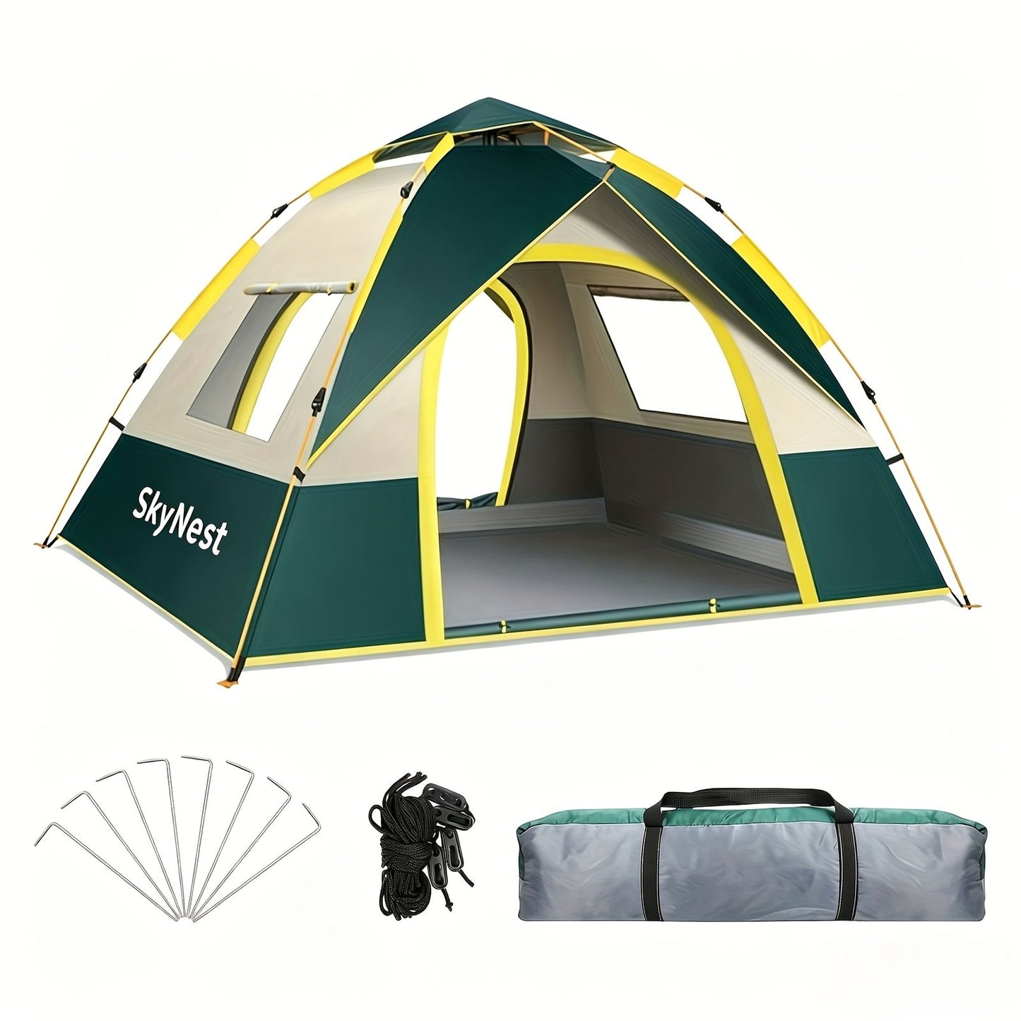 automatic instant setup camping tent 1 3 3 4 person image 15