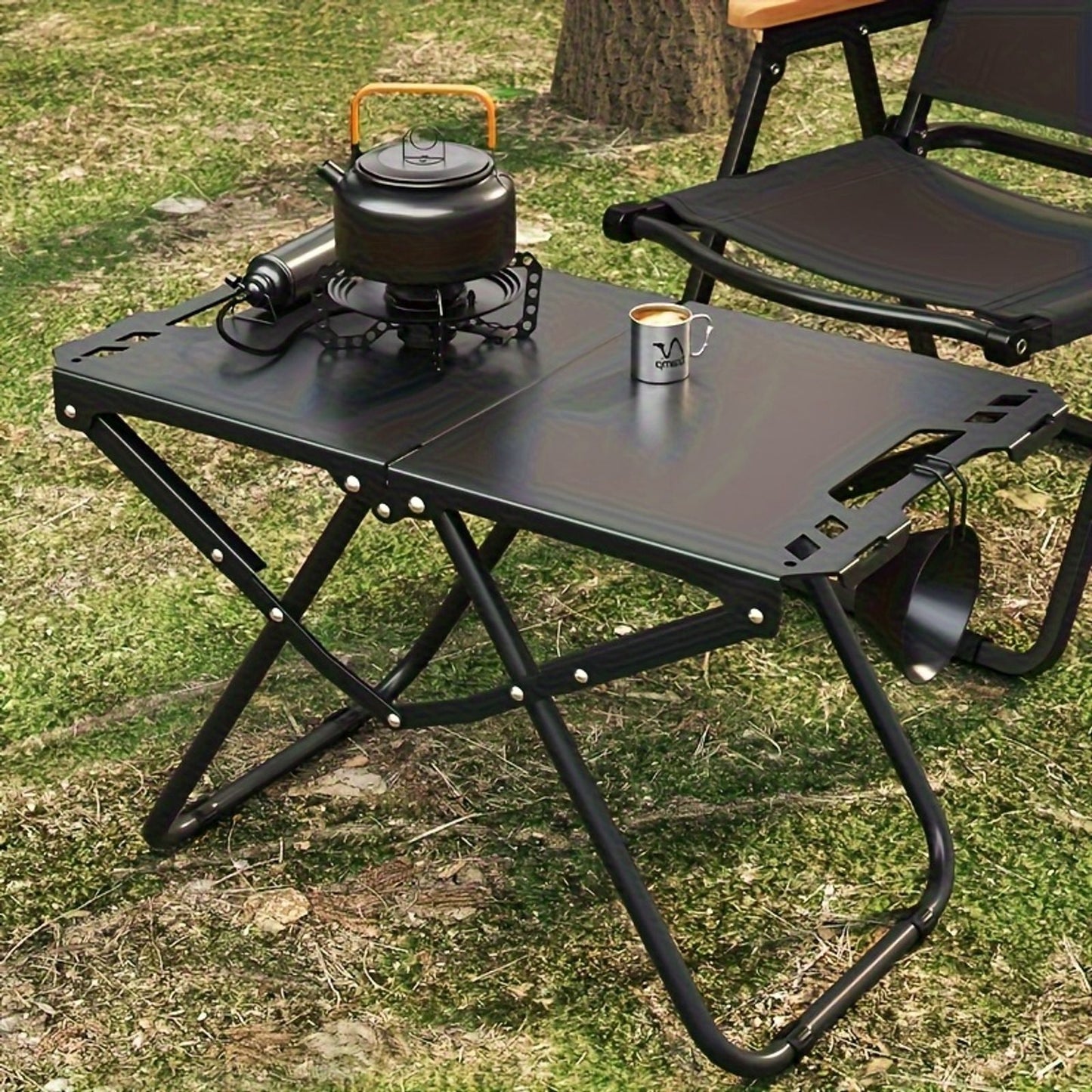 portable folding camping table lightweight iron picnic table image 6