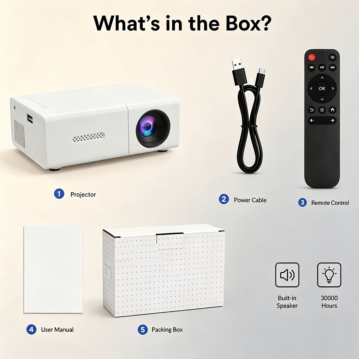 portable mini projector compact handheld no adapter included image 6