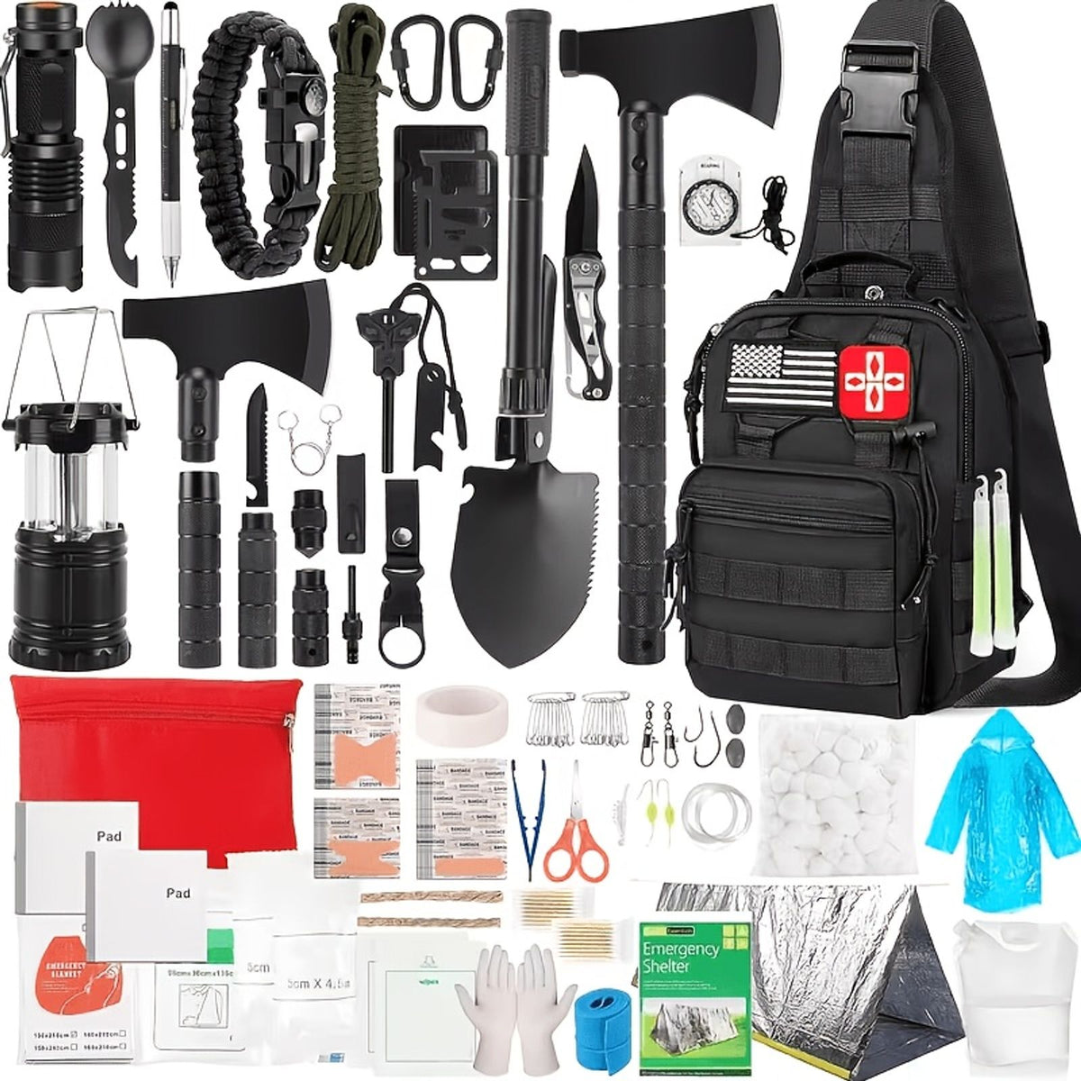 268 280pcs survival gear fire starter kit companion