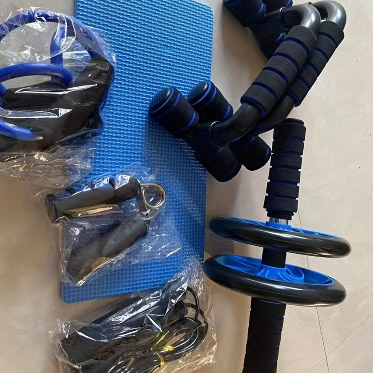 7pcs set complete ab workout set push stand ab wheel mini image 3