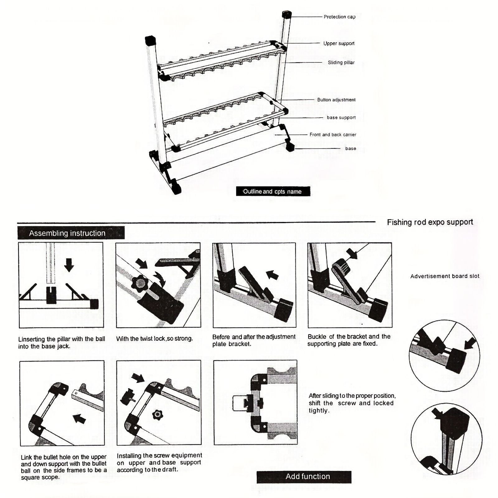 portable fishing rod holder made metal aluminum alloy image 10