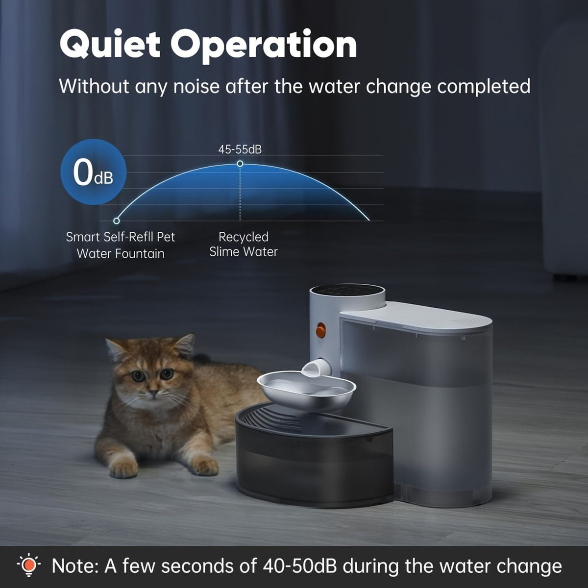 smart automatic cat water dispenser large capacity image 4