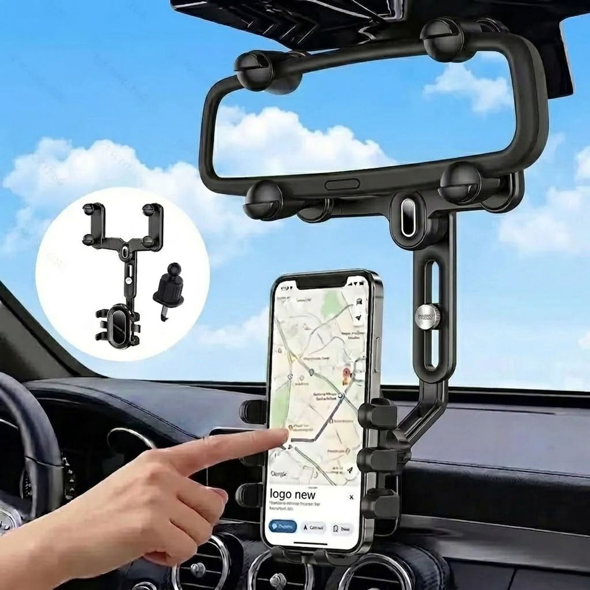 3 in 1 car phone holder car mobile phone stand vent slot