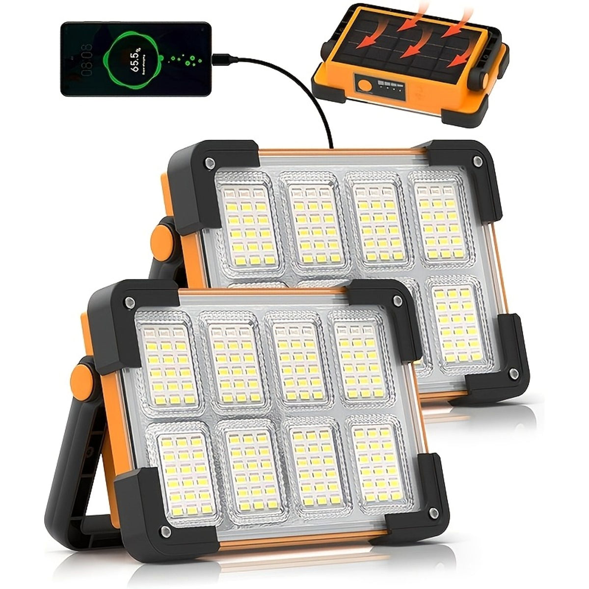 2025 upgrade 3200mah rechargeable led solar light portable image 3