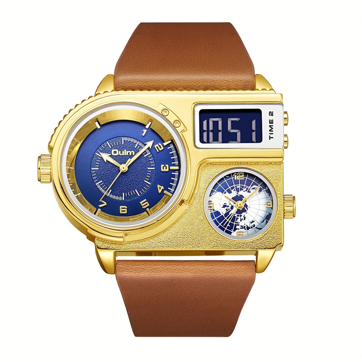 mens watch large dial quartz movement image 7