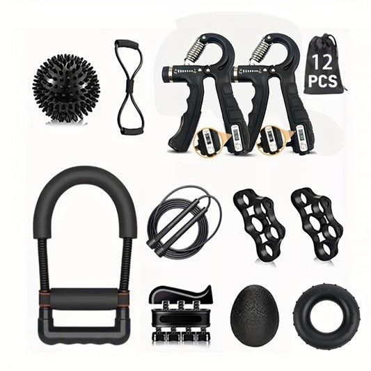 12pcs wrist strength trainer set adjustable hand