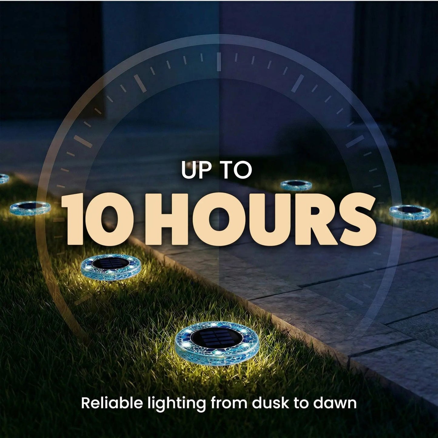 [Solar] Stained Glass Mosaic Disk Lights, Automatic, Wireless, Waterproof, Outdoor Decorative Pathway LED Garden Lights image 6