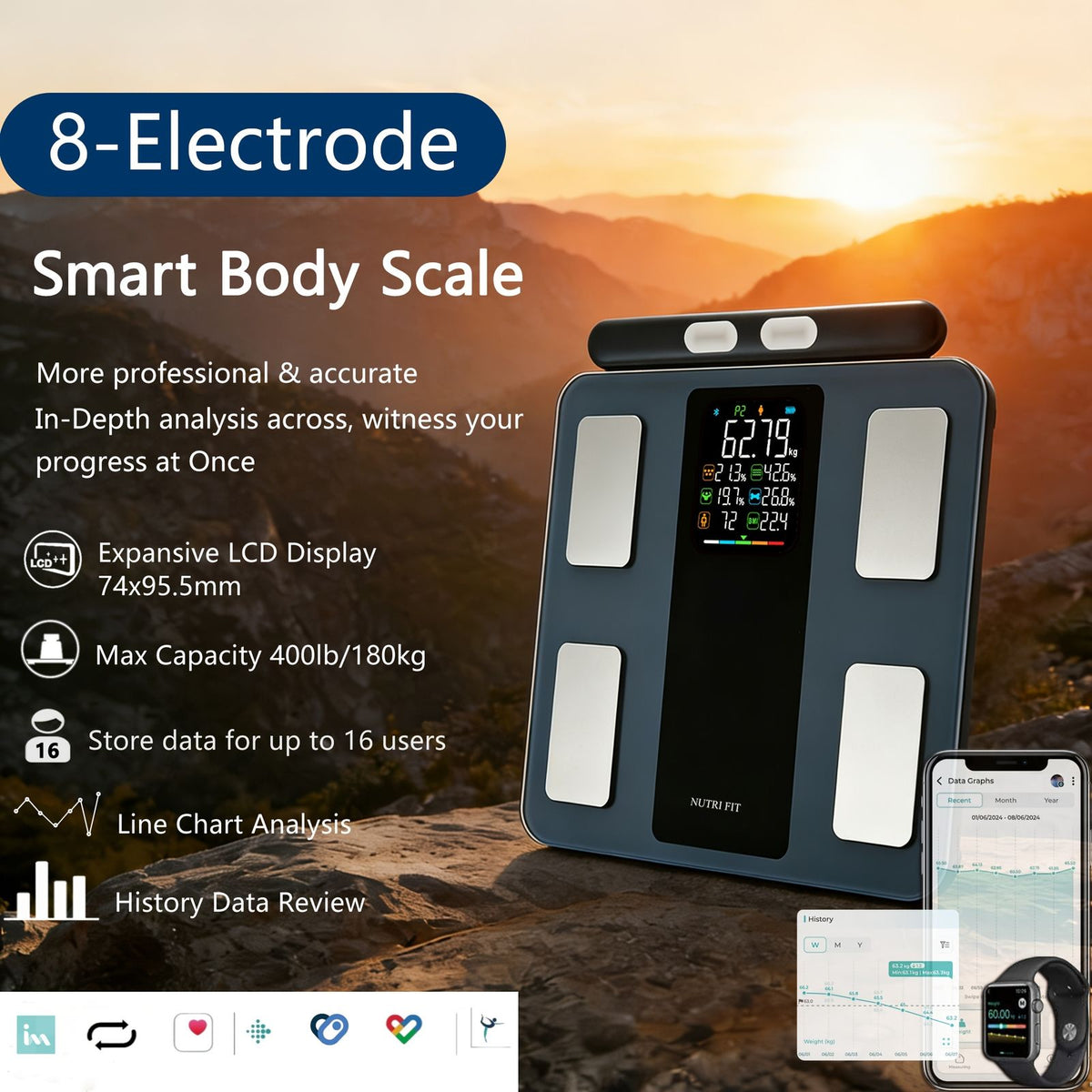 8 electrode nurtri fit 400lb 180kg capacity intelligent image 5