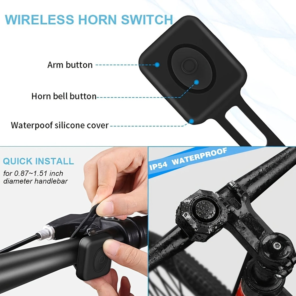 bike vibration sensing alarm usb charging remote image 12