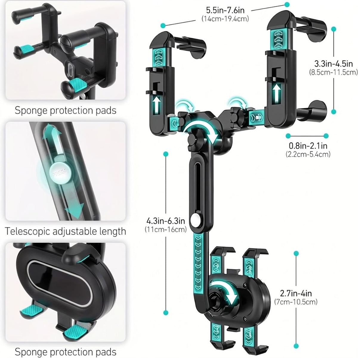 3 in 1 car phone holder car mobile phone stand vent slot image 9