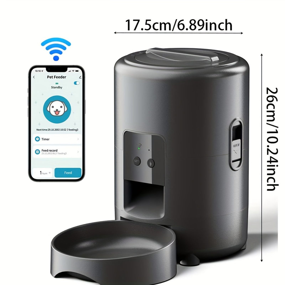 smart 2l pet feeder app wi fi enabled remote control image 3