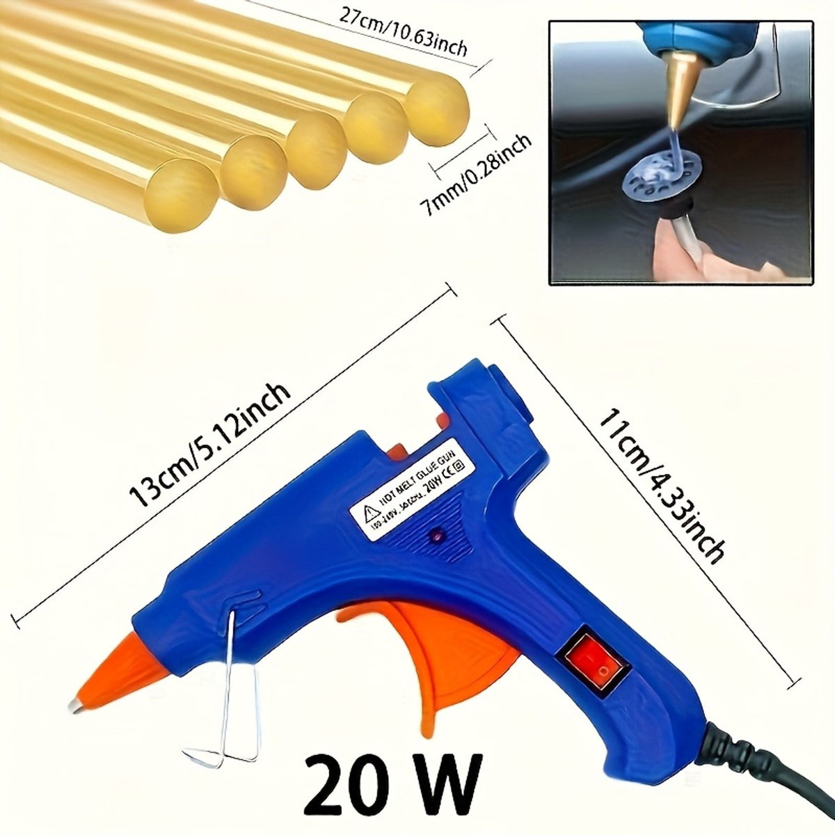 68件套拔牙钳工具套装：免烤漆修复工具组，含t型拉拔器 金鹤钳 桥式拉拔器，用于汽车凹痕修复，可移除热熔胶条 | tem image 6