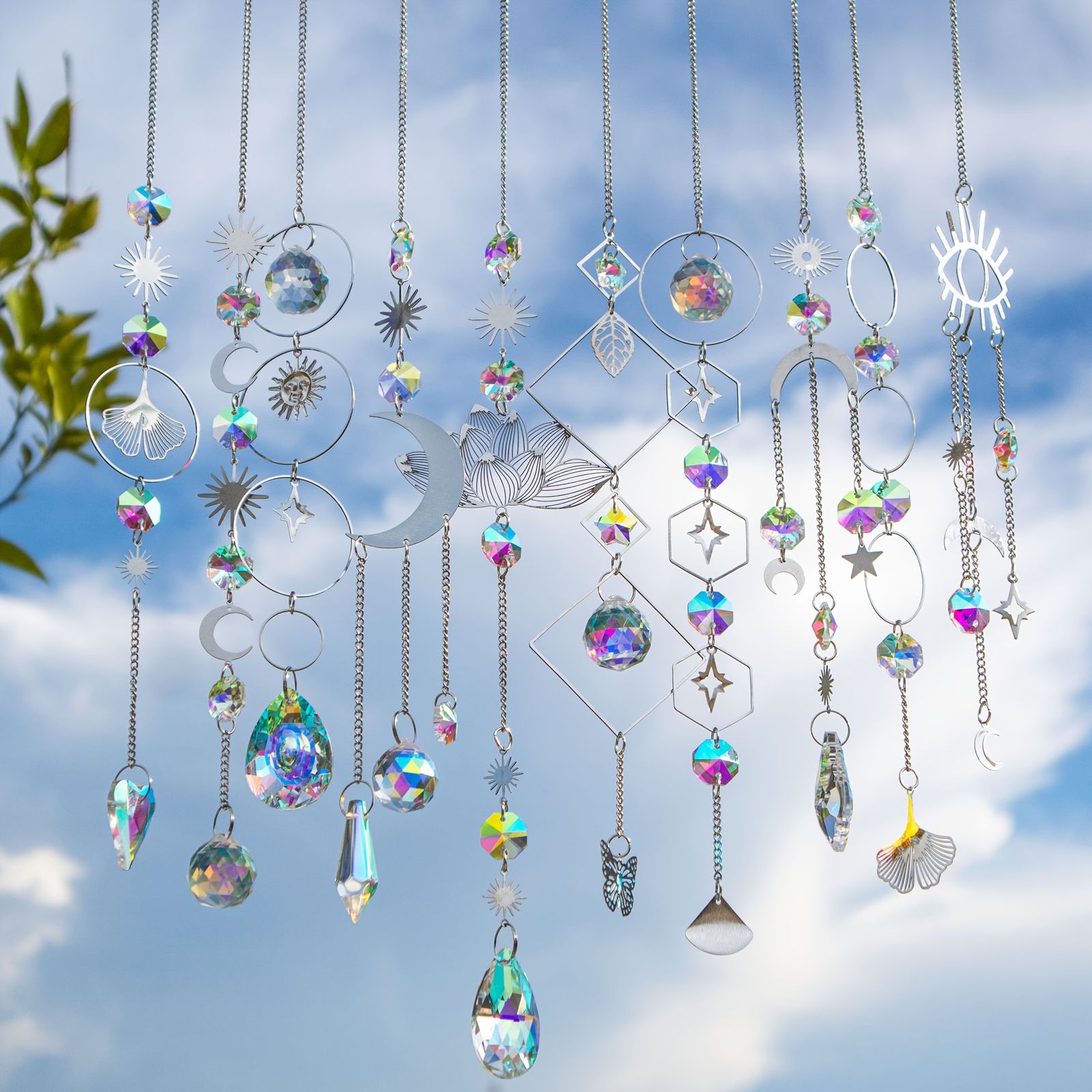 sun catchers 10pcs crystal suncatcher prism hanging kit image 3