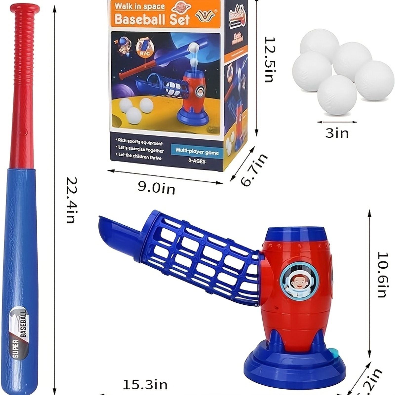 fully automatic childrens baseball machine plastic baseball image 8