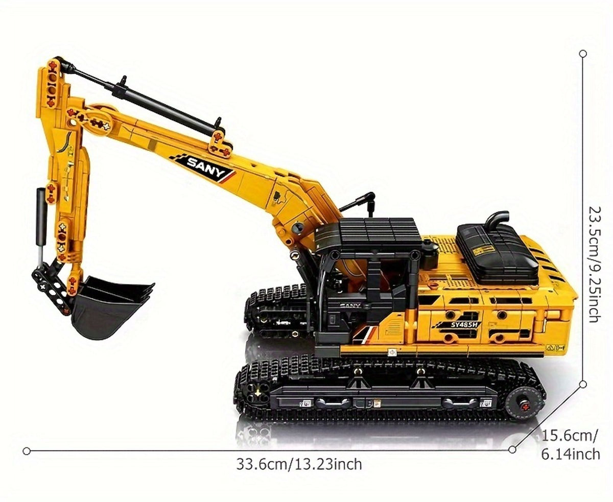 1022pcs excavator building blocks city construction image 11