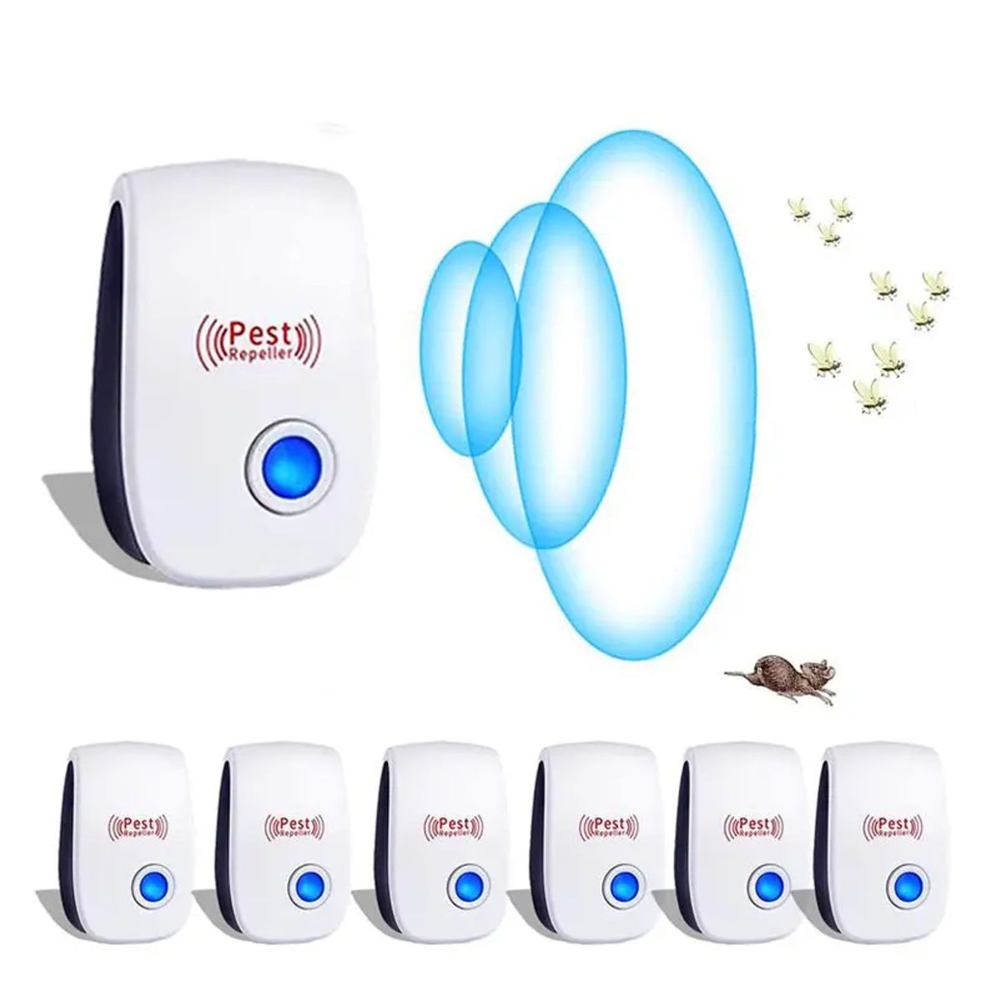 3/6 Ultrasonic PestRepellers,This electronic pestrepellent plug-in is designed to target insects,roachesspiders,ants,bugs,mosquitoes,and mice.Repellent for House Kitchen/Garage/Warehouse/courtyards. garage warehouse image 4