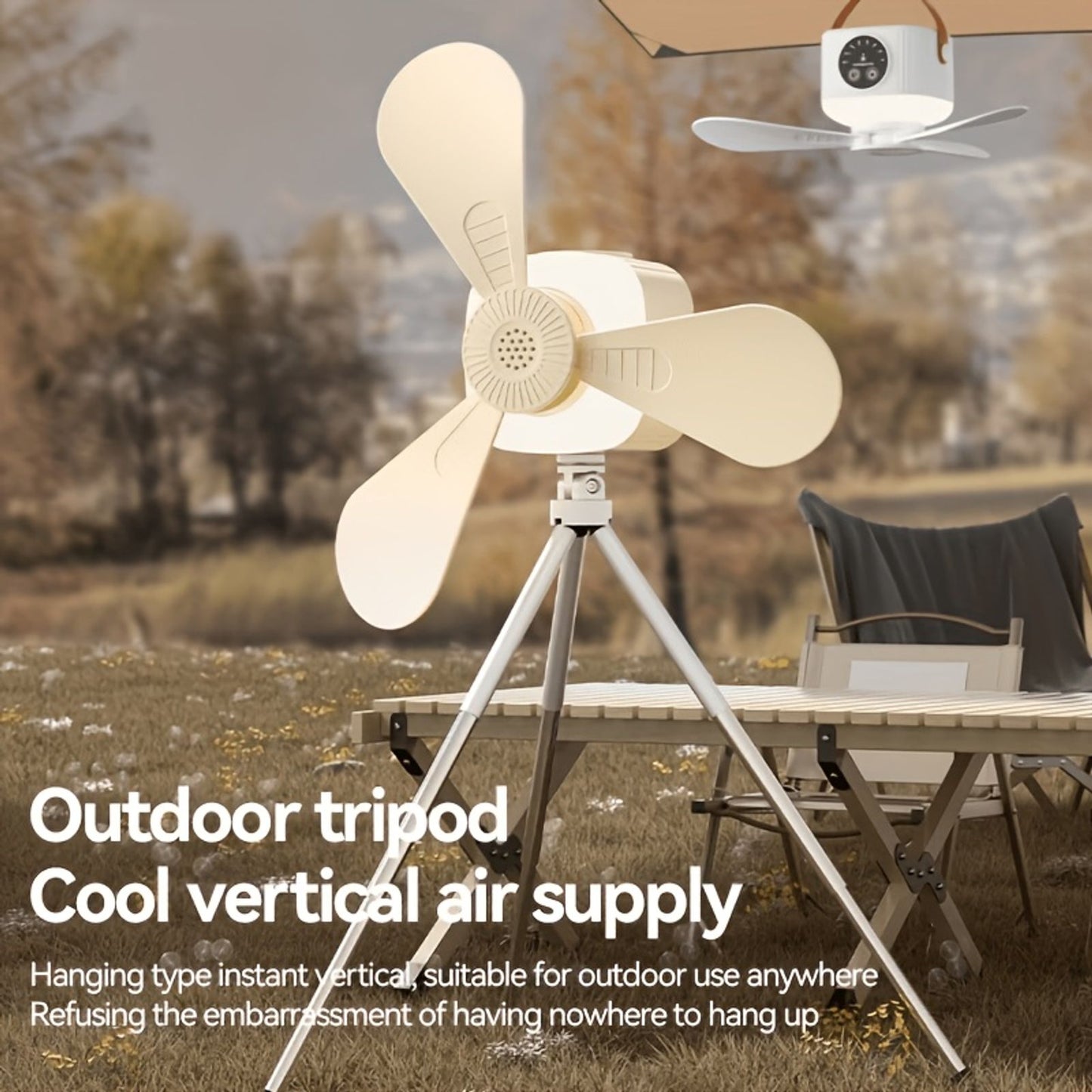versatile 2 in 1 camping fan led light remote usb image 5