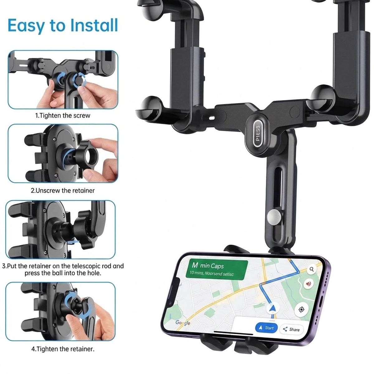 3 in 1 car phone holder car mobile phone stand vent slot image 7